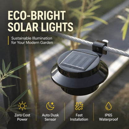 ☀️ Solar LED Gutter Light – Outdoor Fence & Wall Accent Lamp 🌙