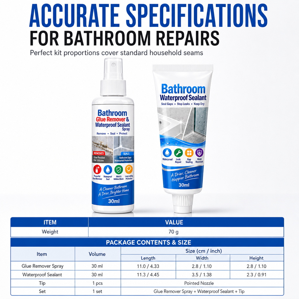 Bathroom Glue Remover and Waterproof Sealant Set