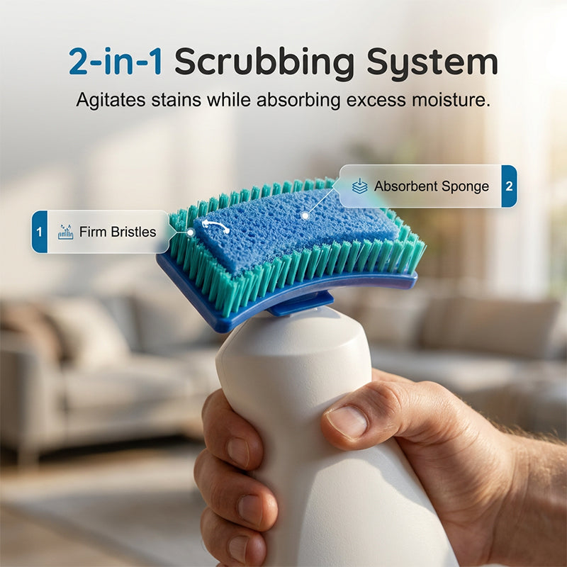 🧼 No-Rinse Carpet & Sofa Cleaner – Upholstery Cleaner with Built-In Brush