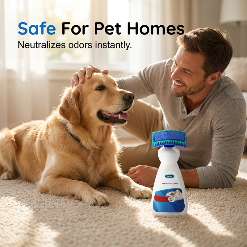 🧼 No-Rinse Carpet & Sofa Cleaner – Upholstery Cleaner with Built-In Brush
