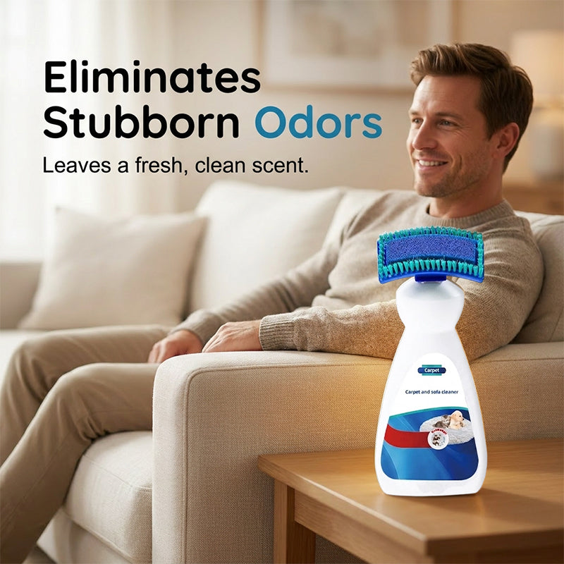 🧼 No-Rinse Carpet & Sofa Cleaner – Upholstery Cleaner with Built-In Brush