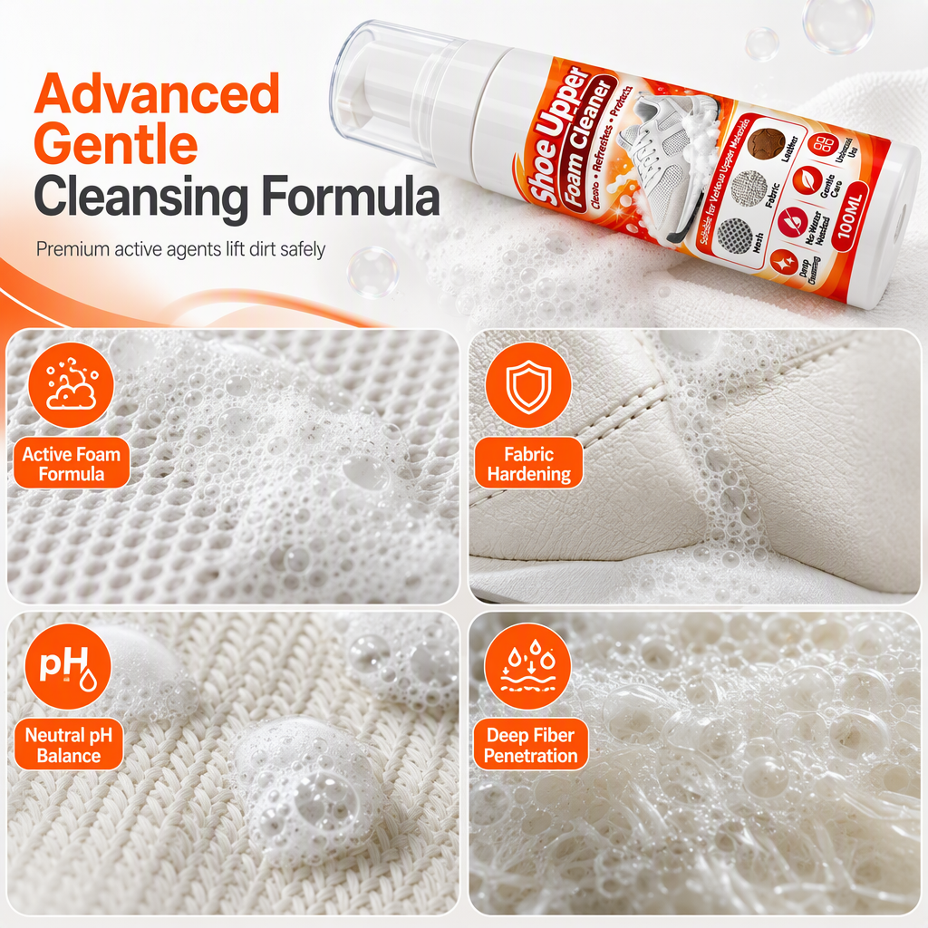 Rinse-Free Multi-Surface Shoe Foam Cleaner