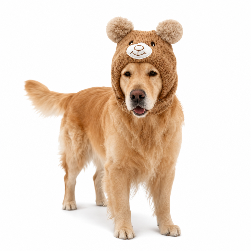 Cute Puppy Ear Winter Knit Hat with Ear Flaps