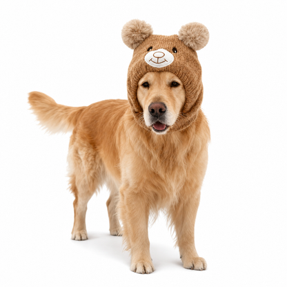Cute Puppy Ear Winter Knit Hat with Ear Flaps