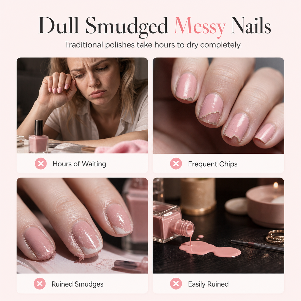 💅 50% OFF NOW! Quick-Dry Waterproof Oil-Based Nail Polish – Fast-Drying, Water-Resistant & High-Gloss Finish – Perfect for a Flawless Pink Manicure ✨