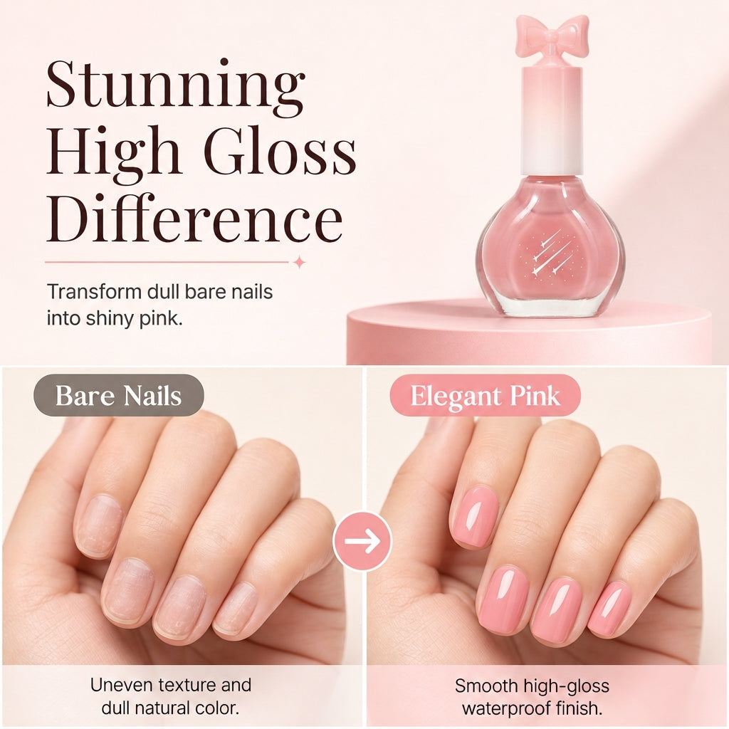 💅 50% OFF NOW! Quick-Dry Waterproof Oil-Based Nail Polish – Fast-Drying, Water-Resistant & High-Gloss Finish – Perfect for a Flawless Pink Manicure ✨